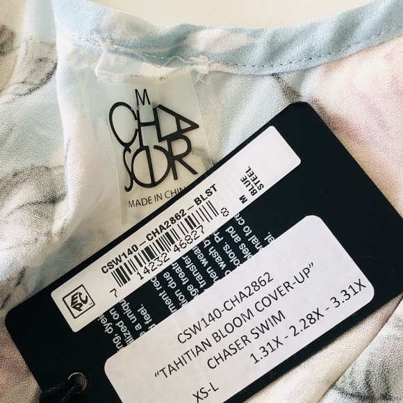 Chaser Tahitian Bloom Swim Cover Up Size Medium NWT - Picture 9 of 10